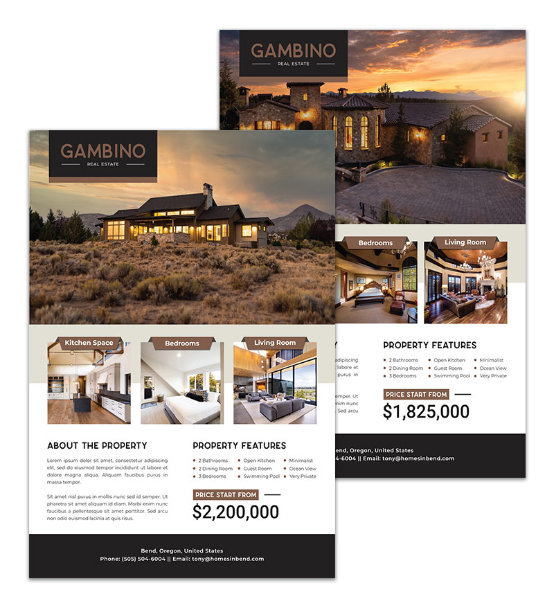 home marketing brochures | Gambino Real Estate in Bend Oregon